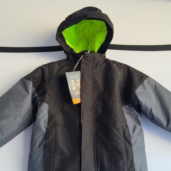 NWT Children's Place 3 in 1 Boys Coat Jacket Size XS 4 - Picture 3 of 9